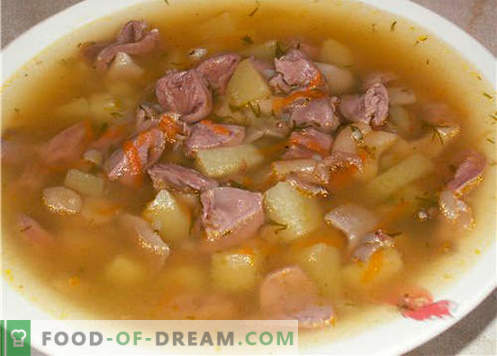 Varkensvleessoep - de beste recepten. Hoe goed en smakelijk soep koken in varkensbouillon.