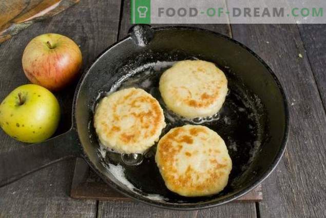 Dietary cheese cakes with apples