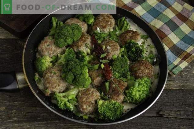 Fast meat pasteitjes met broccoli in bechamelsaus