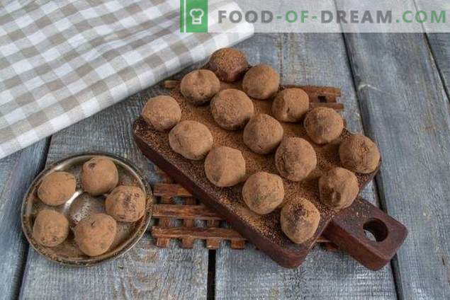 Zelfgemaakte truffels voor donkere chocolade whisky