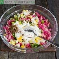 Lente radijs salade met ei en mayonaise