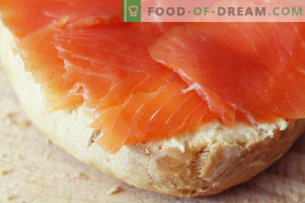 20 soorten broodjes voor de tafel, recepten met foto's, met rode vis, haring, kaviaar, warm, hapjes