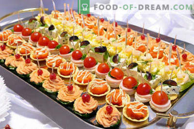 20 types of sandwiches for the holiday table, recipes with photos, with red fish, herring, caviar, hot, canapes