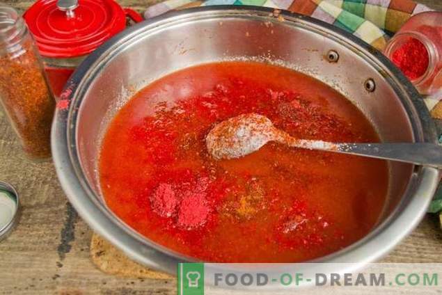 Zelfgemaakte tomatenketchup en winterpruimen