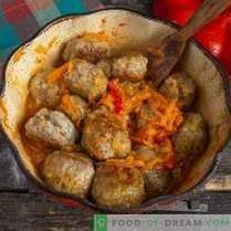 Albóndigas italianas, o bolas de carne en salsa de verduras