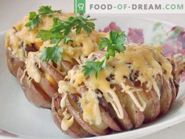 Kartoffelharmonika Ofenkartoffeln mit Schmalz unter Käsekruste