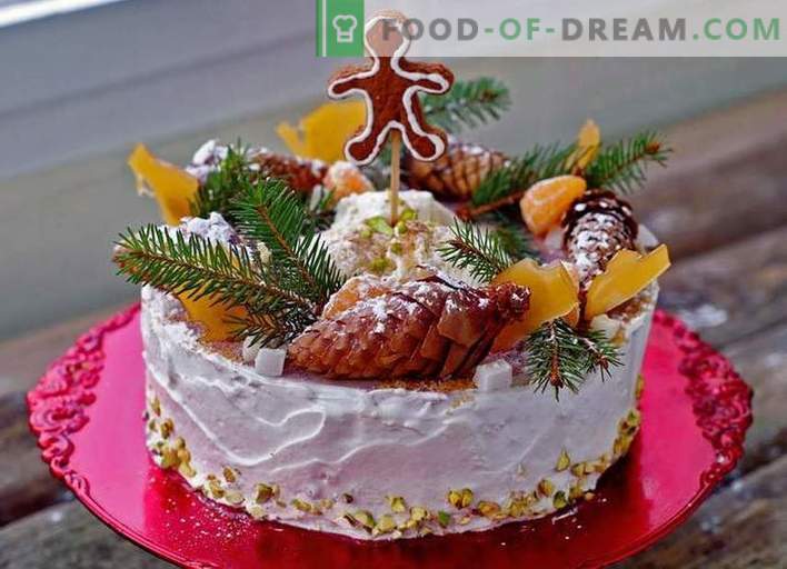 Cake voor het nieuwe jaar - recepten van gebak voor de nieuwjaarsvakantie