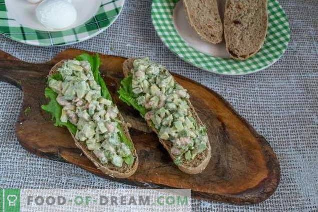 Sandwich met avocado en garnalen - eenvoudig en smakelijk