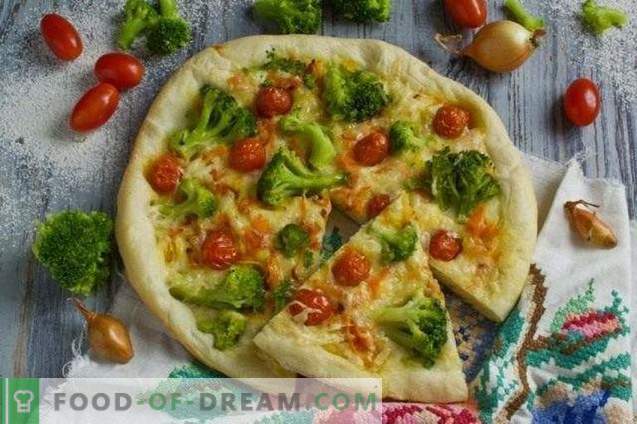 Lean pizza met broccoli en tofu