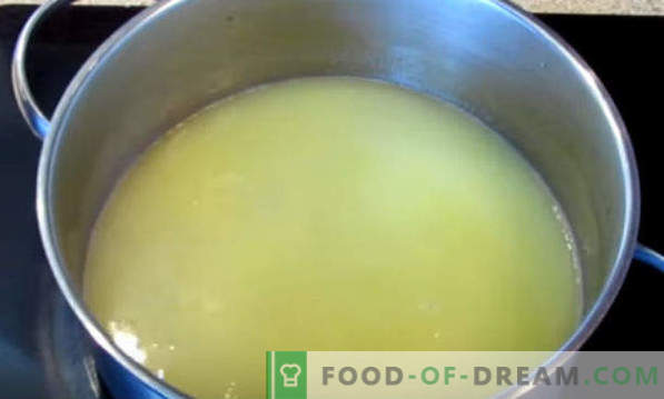Choux gebak voor eclairs, recepten op melk, margarine, plantaardige olie