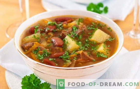 Soep met bonen en vlees: hoe kook je een heerlijke bonensoep? Simpele recepten voor soep met bonen en vlees