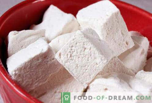 Zelfgemaakte marshmallows - de beste recepten. Hoe je marshmallows thuis kookt.