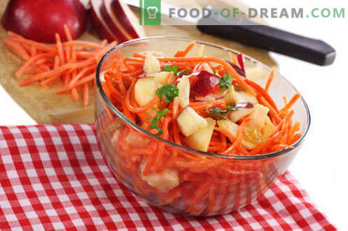Wortel en appelsalade - de beste recepten. Hoe goed en smakelijk een salade van wortelen en appels te bereiden.