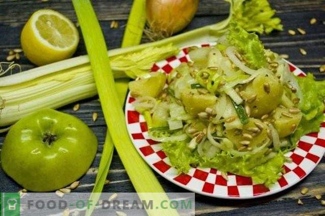 Lenten aardappelsalade met selderij en appel