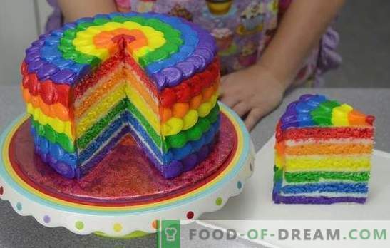 Pessimistisch Interpretatief winkelwagen We zijn verrast door de smaak en kleur: cake "Rainbow" gemaakt van koekjes  of gelei. Recepten cake "Rainbow" met natuurlijke en voedingskleurstoffen