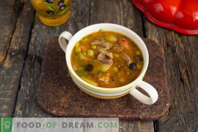 Quick Pea Beef Soup