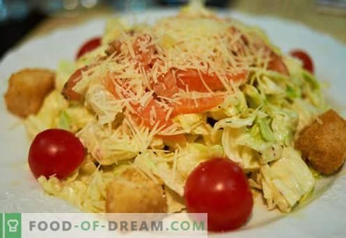 Caesarsalade met zalm - de juiste recepten. Snel en smakelijk koken Caesarsalade met zalm.