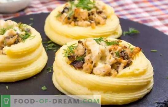 Aardappelnesten met gehakt - het is prachtig! De beste recepten voor familiediners en -vieringen: kooknesten met gehakt