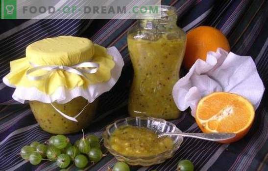 Gooseberry jam with oranges is a fragrant, healthy delicacy. Original and simple recipes of gooseberry jam with oranges