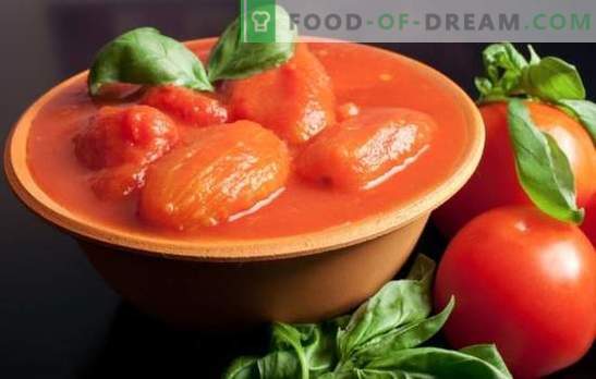 Tomaten in hun eigen sap voor de winter: zoals wordt gegoten zoals en wordt ongeëvenaard! Recepten met tomaten in hun eigen sap voor de winter
