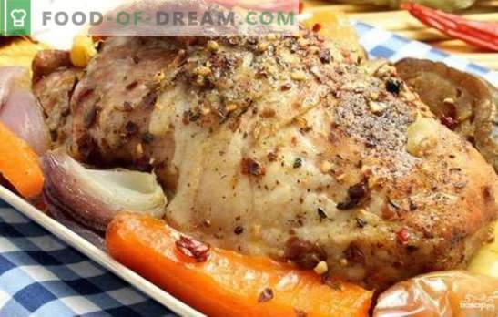 Recepten van ingelegd varkensvlees in de oven - varkensvlees, broodjes. Gemarineerd varkensvlees in de oven: in de hoes, folie en op de pan