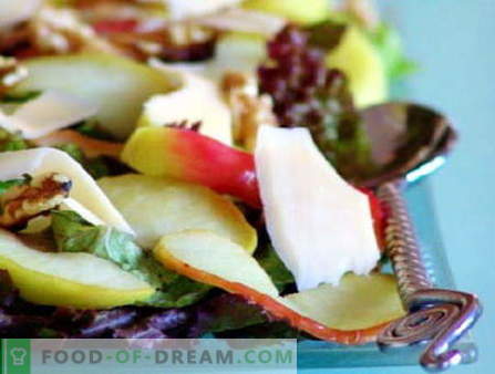 Salades met appels zijn de beste recepten. Hoe goed en smakelijk een salade bereiden met appels.