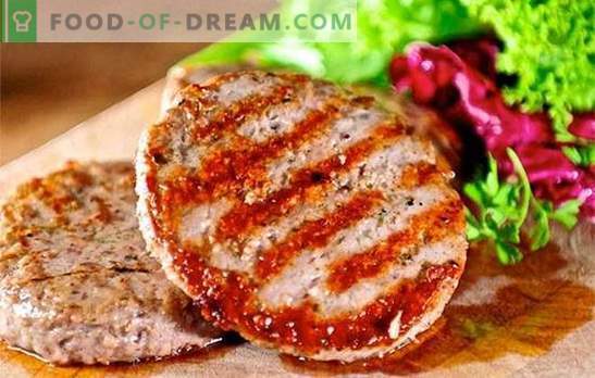 Hamburger-schnitzels - de wereld van zelfgemaakt fastfood! Recepten zijn gezonde, smakelijke en veilige hamburgerkoteletten