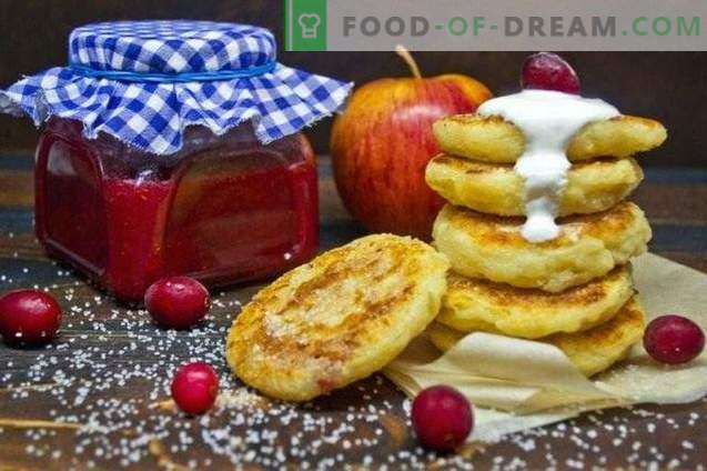 Apple-cheesecakes gevuld met cranberry en sinaasappel