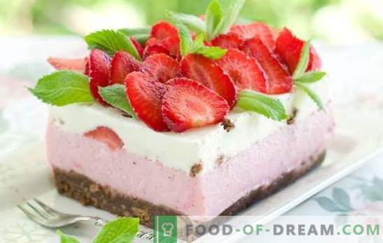 Desserts met aardbeien: recepten met foto's voor een zoete zomer. Varianten van verschillende desserts met aardbeien: cakes, crèmes, ijs, pastila