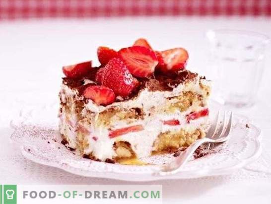 Desserts met aardbeien: recepten met foto's voor een zoete zomer. Varianten van verschillende desserts met aardbeien: cakes, crèmes, ijs, pastila