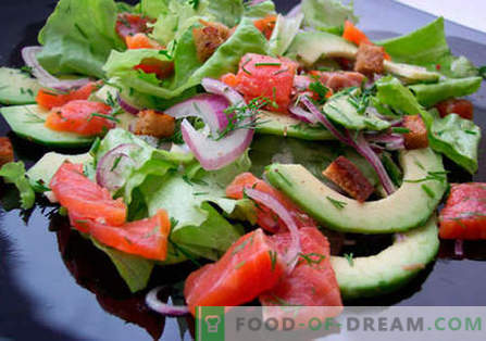 Salade met forel - de beste recepten. Hoe goed en smakelijk gekookte salade met forel.
