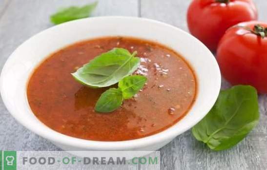 Tomatenpuree is een gezond gerecht voor hete zomers en koude winters. De beste opties voor warme en koude tomatenpuree soep