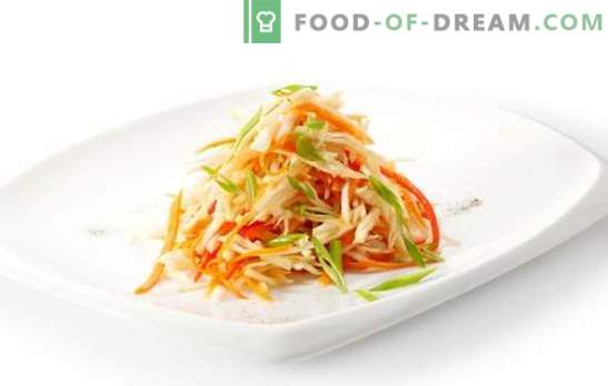 Salade met Koreaanse wortelen en paprika's is een spel van kleuren! Recept voor salades met Koreaanse wortelen en paprika's: vlees, champignon