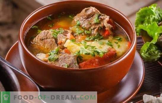 Khashlama in het Armeens is een oosterse gast! Recepten die Khashlama voeden in het Armeens met verschillende groenten, vlees, gevogelte, champignons, kweepeer