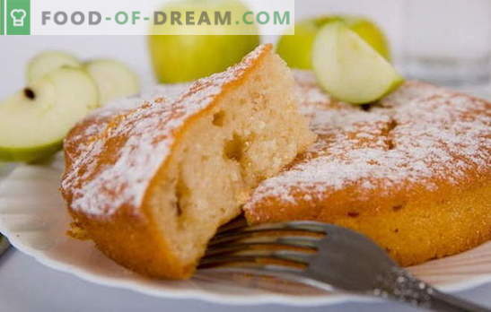Mannik met appels - een taart uit een zorgeloze jeugd! Mannica-recepten met appels: op yoghurt, zure room, melk, water, met kwark
