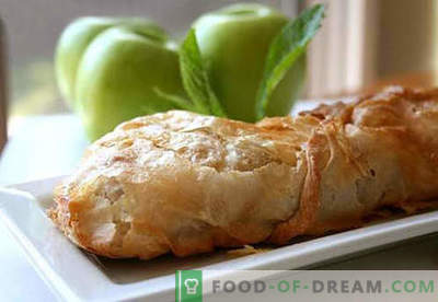 Apple-strudel - de beste recepten. Hoe goed en smakelijk kook strudel met appels.