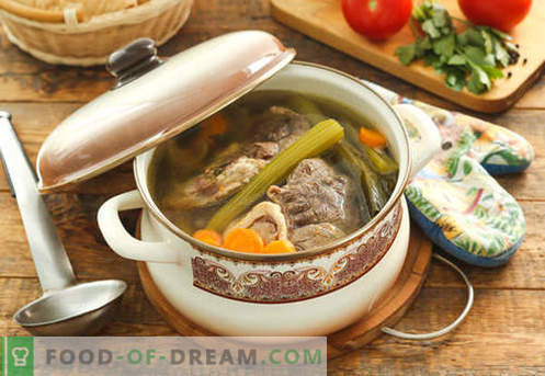 Soep in vleesbouillon - de beste recepten. Hoe goed en lekker soep koken in vleesbouillon.