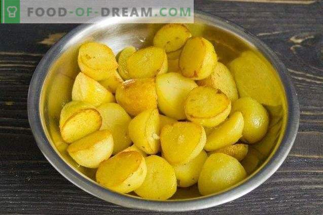 Gebakken jonge aardappelen in Indische specerijen