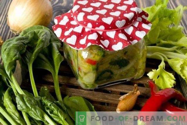 Groene soep voor de winter - soepdressing met spinazie en selderij