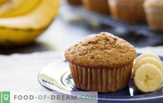 Muffins met banaan - een delicate delicatesse. Geheimen en recepten van heerlijke bananenmuffins: chocolade, kwark, noot