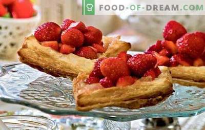Strawberry Pies - Zomer om te doen! Recepten pastei met aardbeien van gist, bladerdeeg, kefir, korstdeeg