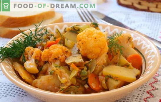 De meest populaire stoofpot is groente, met kool en aardappelen. Recepten voor lax fasting - plantaardige stoofschotel met kool en aardappelen