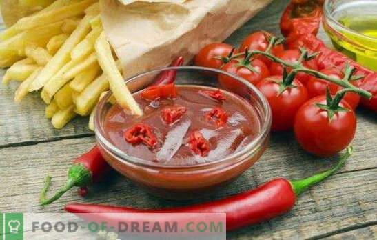 Ketchup voor de winter van tomaten: een onmisbare saus voor elk gerecht. De meest heerlijke en originele zelfgemaakte ketchuprecepten voor de winter van tomaten.