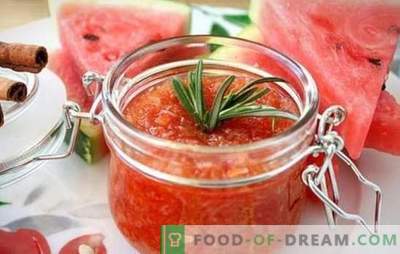 Watermeloenjam voor de winter - is opgedragen aan alle zoetekauwen! We oogsten smakelijke en geurige jam van de pulp van watermeloen en korstjes