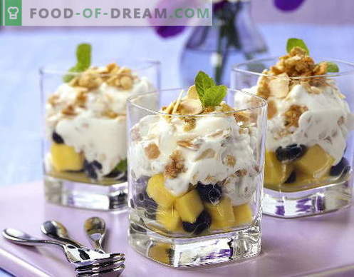 Fruitsalade met yoghurt - de top vijf recepten. Hoe goed en smakelijk een fruitsalade bereiden met yoghurt.