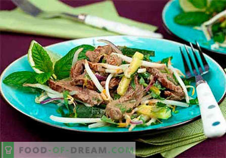 Rundvleessalade - de beste recepten. Hoe goed en smakelijk koken hartsla salades.