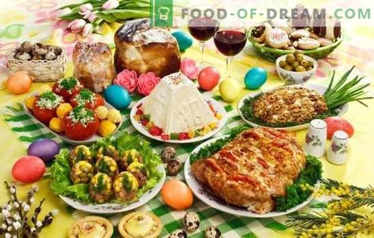 Gerechten voor Pasen - we zetten de tafel voor de belangrijkste feestdag van het jaar. Een selectie van de beste recepten voor Pasen: salades, warme, desserts