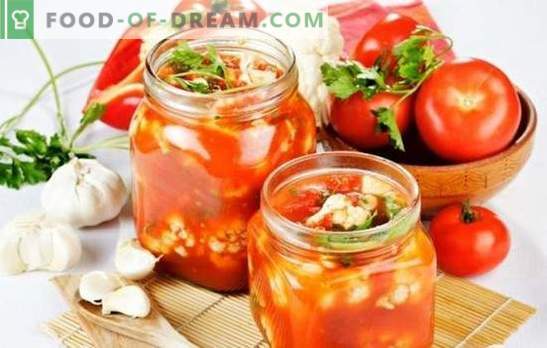 Tomatensalade voor de winter met sterilisatie: eenvoudig! Recepten van verschillende salades van tomaten voor de winter (met sterilisatie)