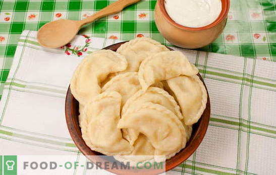 Dumplings met aardappelen en reuzel is een echte Oekraïense vreugde. Geheime recepten voor het koken van dumplings met aardappelen en bacon