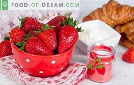 Aardbeien met zure room - in de wereld van tederheid! Geweldige aardbeientesserts met zure room voor het zomermenu